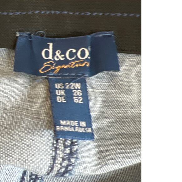 D&Co size 22W pull on jeans elastic waist back pockets stretchy cropped comfort - Picture 8 of 9